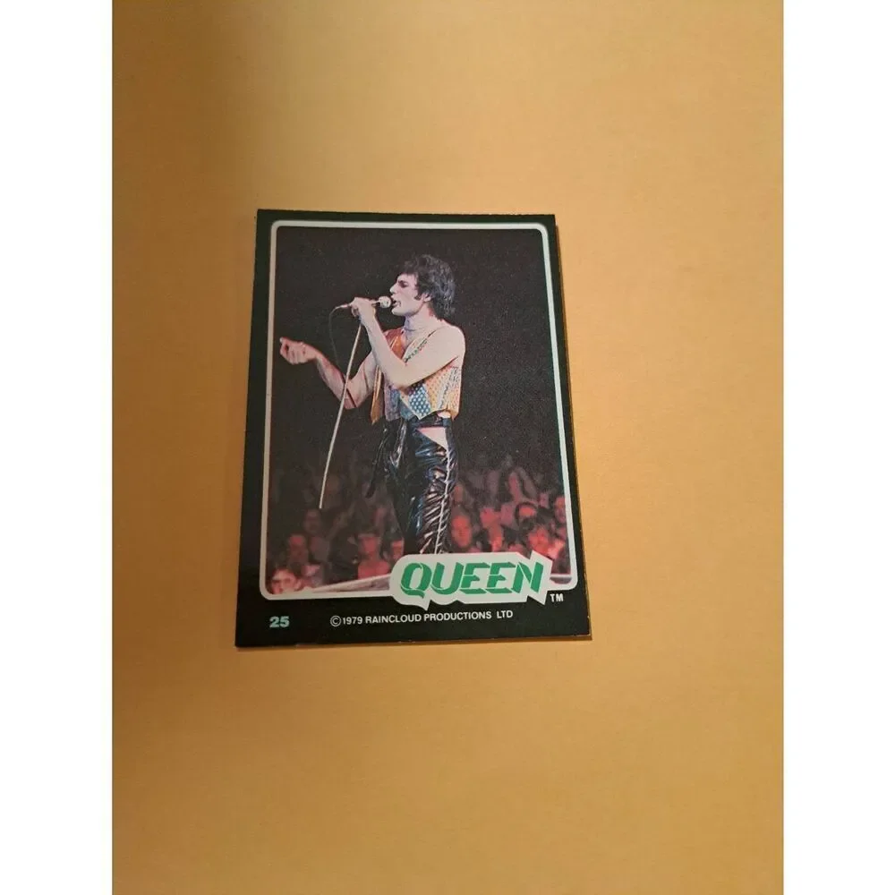 Vintage 1979 Raincloud Productions Queen Trading Card #25 Rock Band Memorabilia